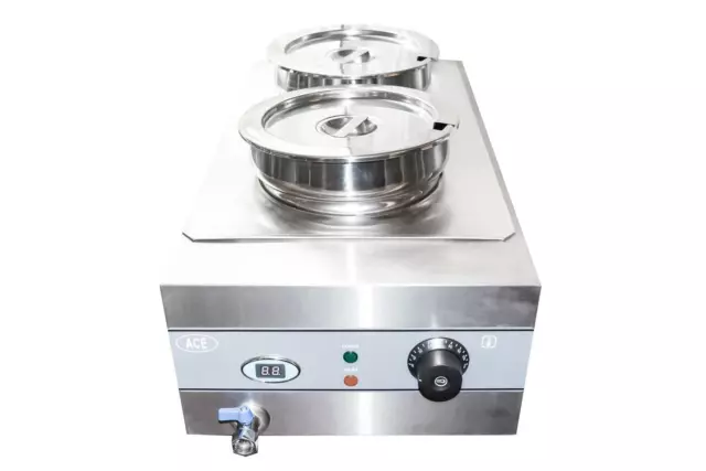 ACE 2 Pot Round Wet Bain Marie