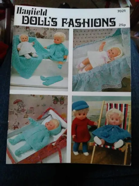 Hayfield knitting pattern booklet 7021 ~ doll's fashion designs in DK + 4ply