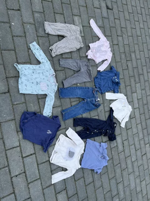 Baby Boys Age 9-12 Months Clothes Bundle Next Trousers Dungarees Tops Vest Jeans