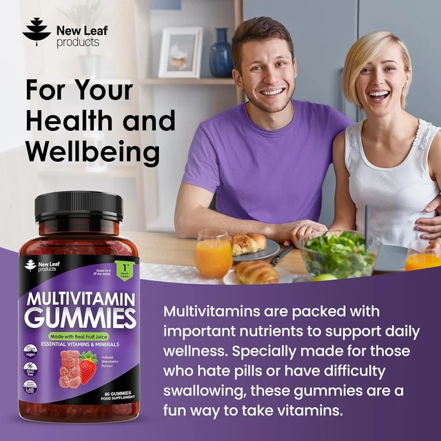 MULTIVITAMIN GUMMIES HIGH Strength for Men Women Vegetarian +14