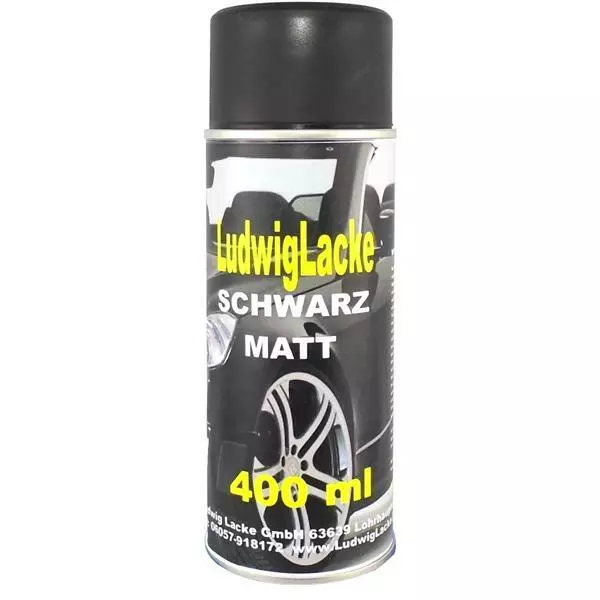 Schwarz matt 1 Spraydose Autolack Lackspray 400ml Ludwiglacke