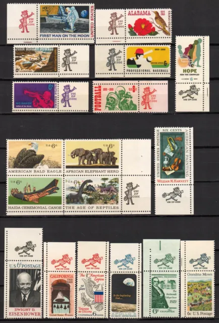 Briefmarken USA LOT aus 1969 ZIP CODE postfrisch (US 014)