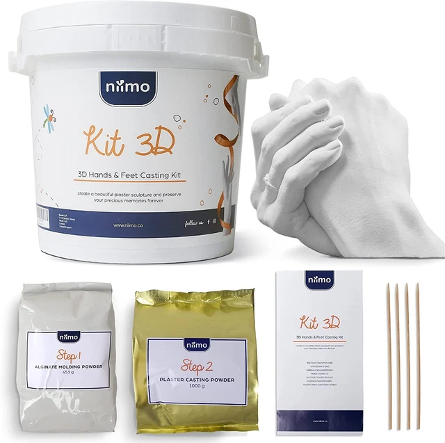 Niimo Kit de Moulage Main Couple Empreinte 3D Bebe Adultes Famille Pieds et Main