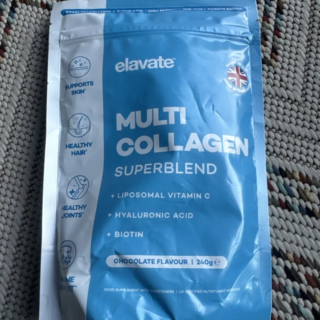 Genuinine GENUINE ELEVATE MULTI Collagen Super blend Chocolate 240g New Sealed ...