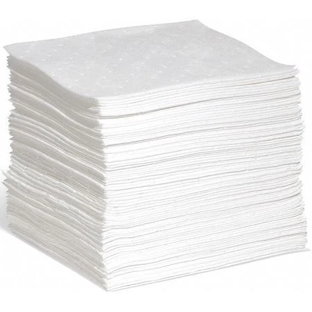 Spilltech Wpf7510h-100 Absorbent Pad, Absorbs 4.7 Gal. Oil-Only, 100 Pk ,White