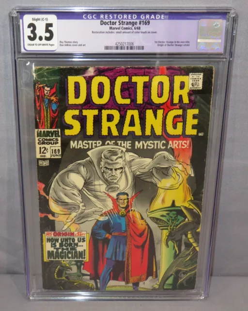 DOCTOR STRANGE #169 (1st Dr Strange in own title) CGC 3.5 VG- Marvel Comics 1968