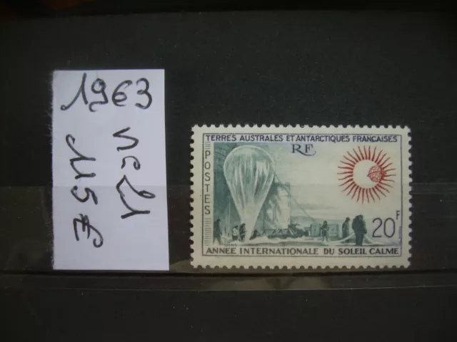 Taaf 1963 Tres Beau Et Rare N°21 Neuf ** Luxe Cote 115 €