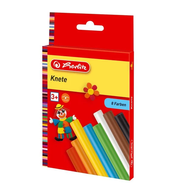 Herlitz Knete 8 Stangen in Hängeschachtel Schule und Freizeit