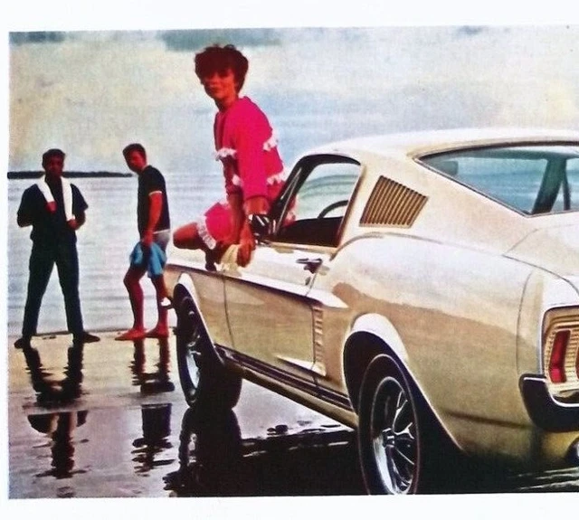 1967 Ford Mustang Original Print Ad Stereo-Sonic Tape System SelectShift V8