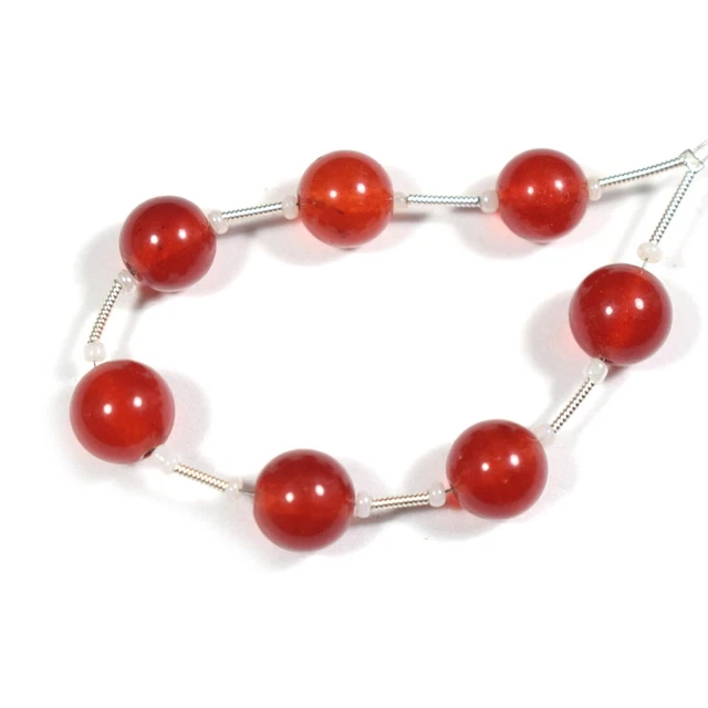 AAA Beautiful 10MM Red Agate Round Smooth 5" Gemstone Loose Beads Jewelry Making