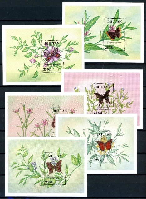 Bhutan Block 237-48 postfrisch Schmetterlinge #JW951