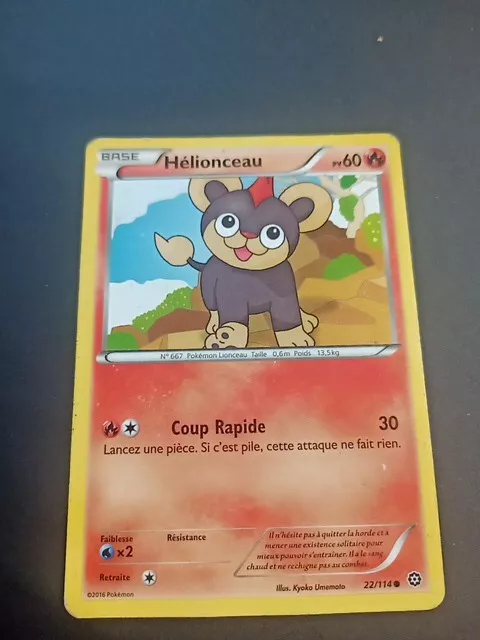 Carte Pokemon Française helionceau 22/114 xy offensive vapeur