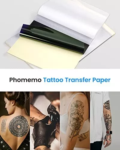 Phomemo Papier Transfert Tatouage Papier Pochoir Thermique pour Tatouage Papi... 2