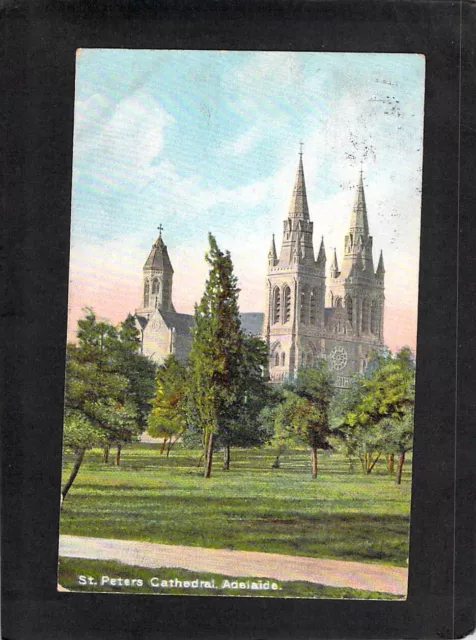 B0599 Australia SA St Peters Cathedral Adelaide SqC vintage postcard