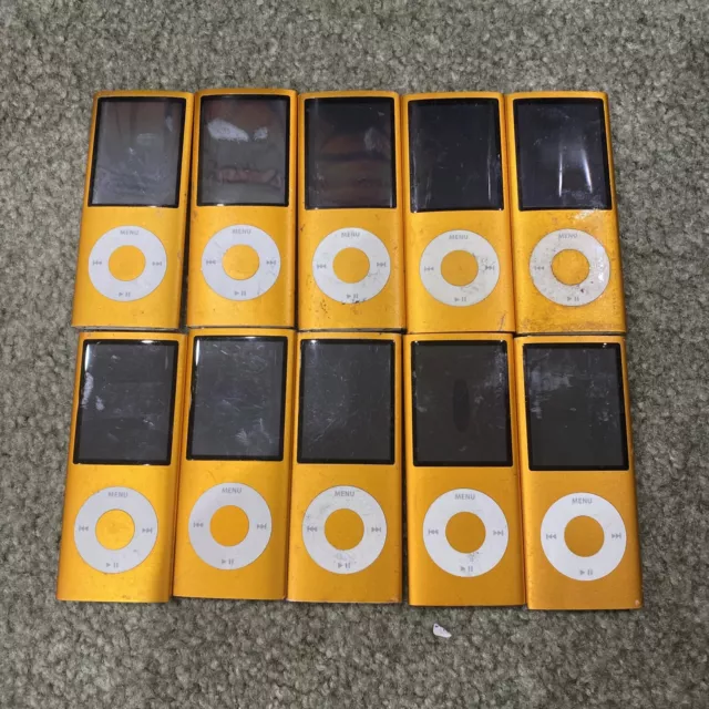 Lot Of (10) Apple iPod Nano 4th Generation 8GB Orange! Untested Parts/Repair