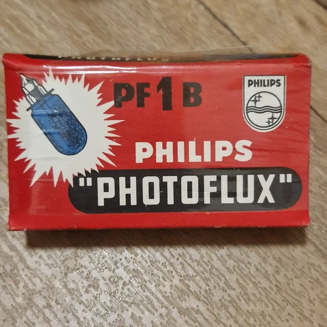 PHILIPS PHOTOFLUX PF1B Blitz 4x 5 Stk. Flash OVP Vintage (Neu (gemäss