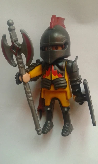 PLAYMOBIL FIGURINE CHEVALIER du feu medieval chateau roi soldat prince ...