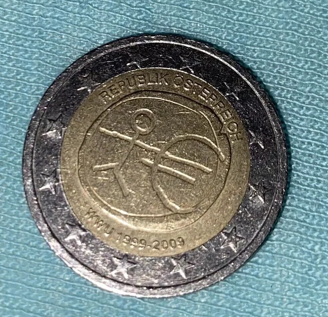 2 Euro Munze Letzebuerg 1999 Bis 2009 Fehlpragung 2 EURO MÜNZE Strichmännchen WWU 1999-2009 Österreich,Fehlprägung EUR