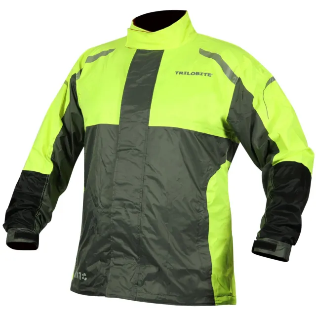 Trilobite Raintec Moto Imperméable Hommes ( Gris/Jaune Néon) Taille:XXL De