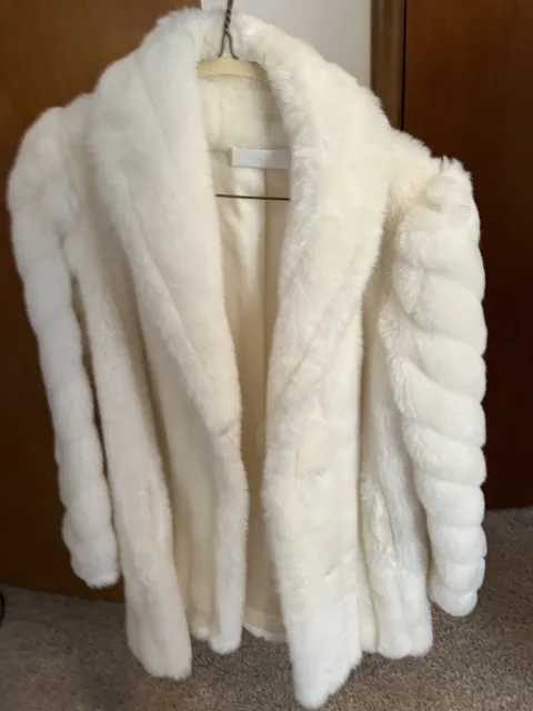 vintage faux fur coat size 8