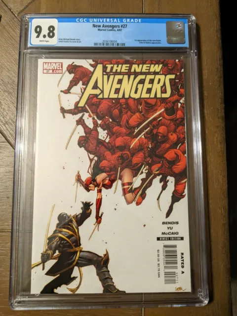 New Avengers #27 CGC 9.8 White Pages 1st Clint Barton as Ronin