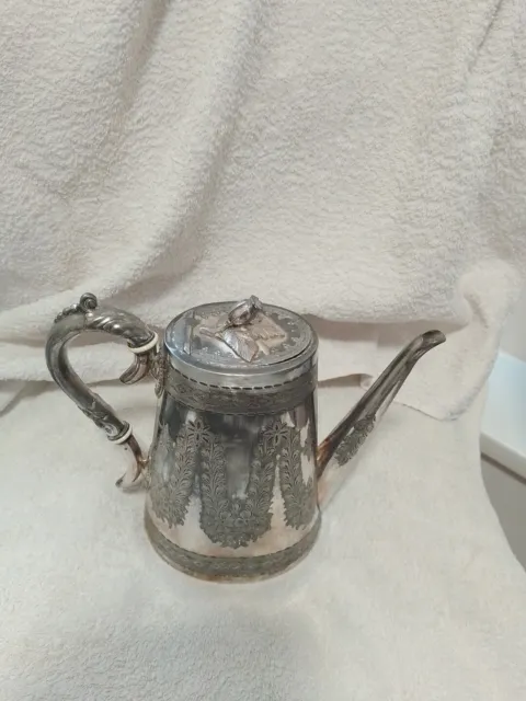 Vintage Antique Georgian Style Silver Plated Coffee Pot