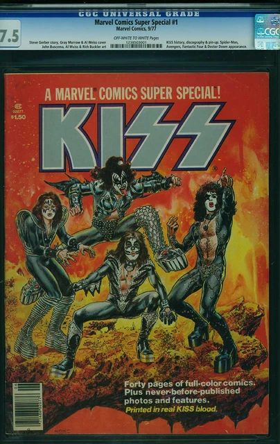 Marvel Comics Super Special #1 CGC 7.5 1977 Kiss Cover! Magazine! M10 121 cm au