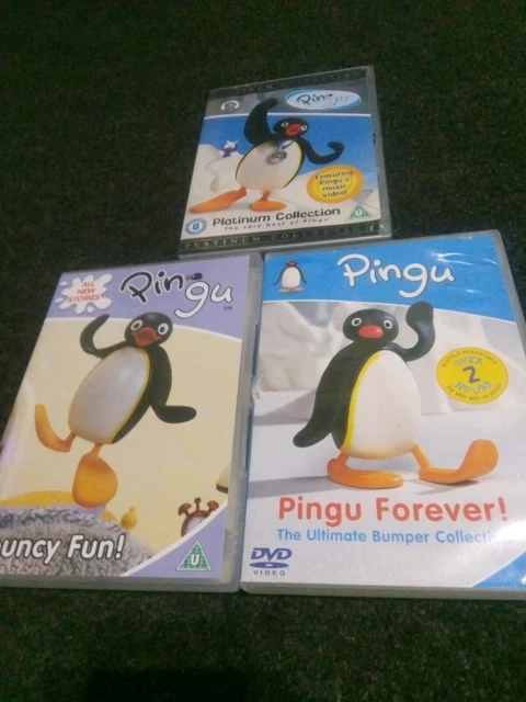 PINGU BOUNCY FUN Platinum Collection Pingu Forever 3 USED DVDS IN 
