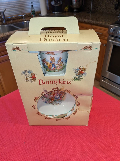 "NUEVO EN CAJA"" Royal Doulton Bunnykins Juego de tres piezas para niños "REGALO"
