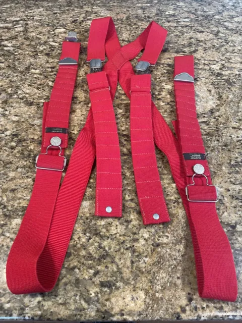 Hunting buddy Dungaree Suspenders 2" Adjustable Work Hunter Red