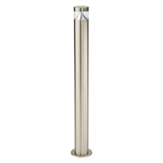 Saxby 92534 Pyramid LED Bollard Light, brushed stainless steel, 800mm (x2)