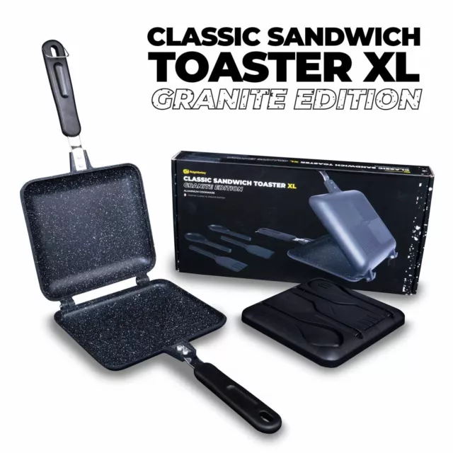 Ridgemonkey Classic Granite Deep Fill Xtra Large Sandwich Toaster With Utensils