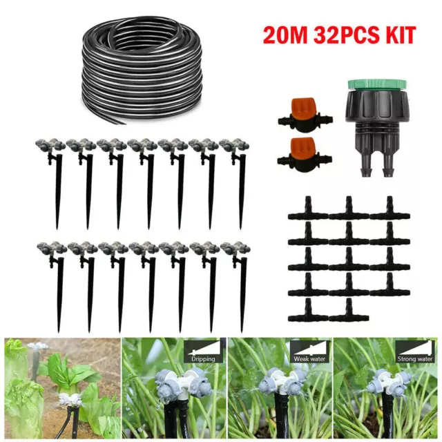 33/66ft Water Mister Nozzles Outdoor Misting Cooling System Garden Irrigation