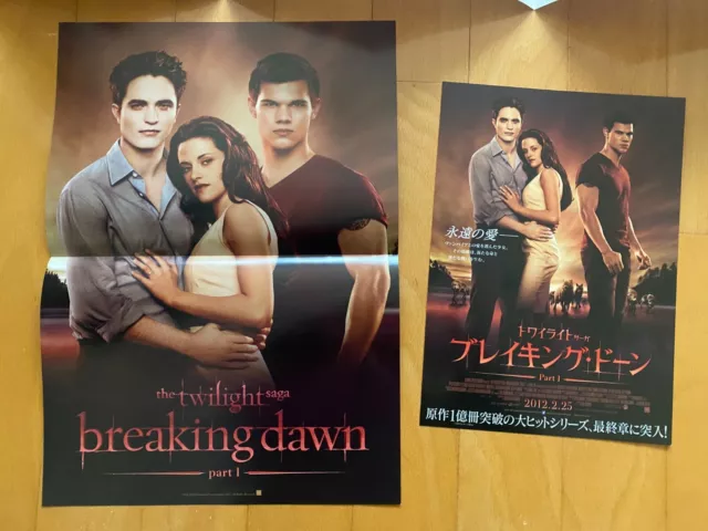 TWILIGHT Breaking Dawn JAPAN program pressbook flyers SET! Edward Pattinson MINT 2