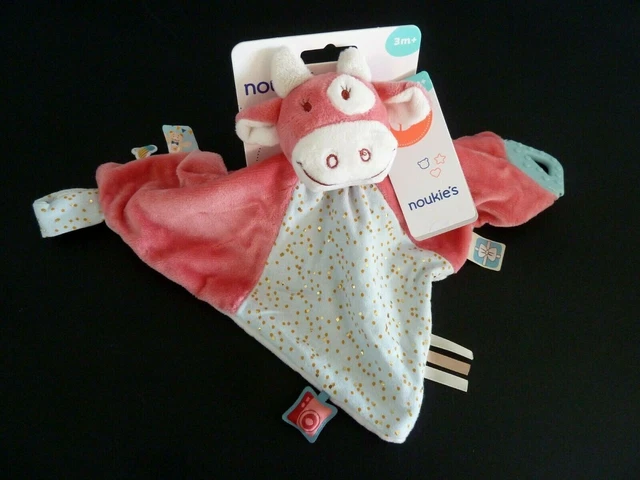 *. DOUDOU PLAT NOUKIE'S VACHE TIDOU LOLA play to grow ROSE BLEU OR BALLON - NEUF
