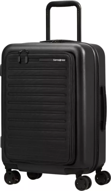 Samsonite Hartschalen-Trolley Hartgepäck Stackd, 55 cm, 4 Rollen, Black