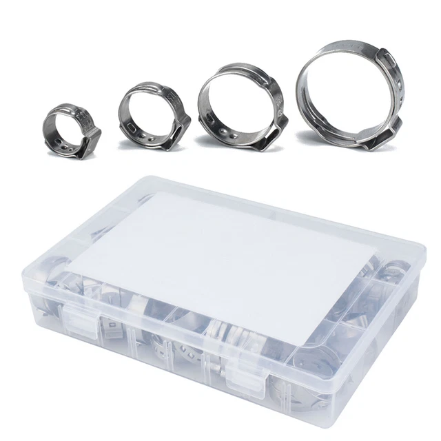 90 Pcs Hose Clamps Assortment Stainless Steel Hose Clamps Pipe Clamp