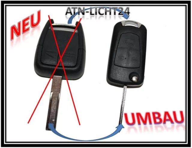 Schlüssel Ersatz Gehäuse Drei Tasten für Opel Vectra C Omega B Signum HU43 A260