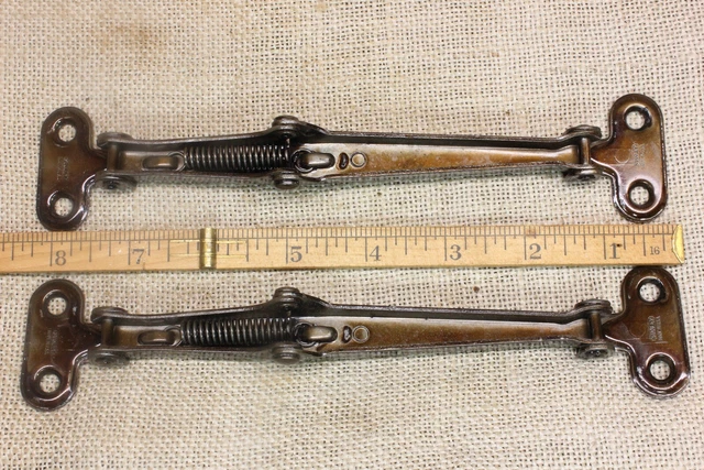 1 Pair (2) Vintage 6” Stanley Drop Leaf Table Supports #1956 Nos Brown Lacquer 2