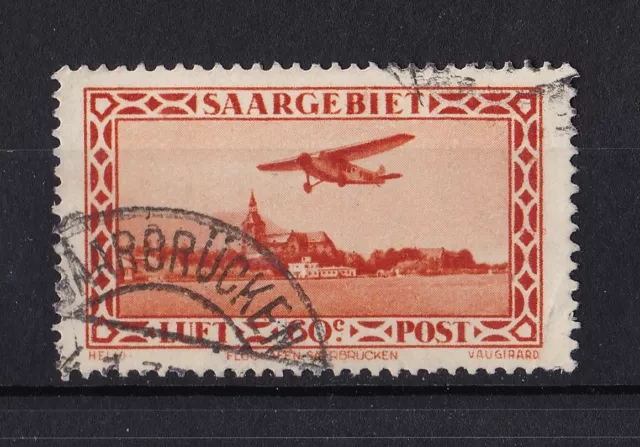 Briefmarken Deutsche Abstimmungsgebiete Saargebiet "Flugpostmarken" 60c gest.