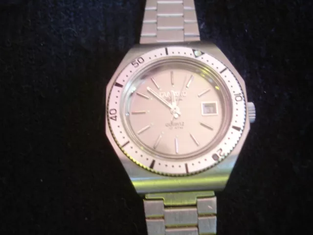 MONTRE DUWARD AQUASTAR Quartz 10 Atm Waterproof Gris Fonce A