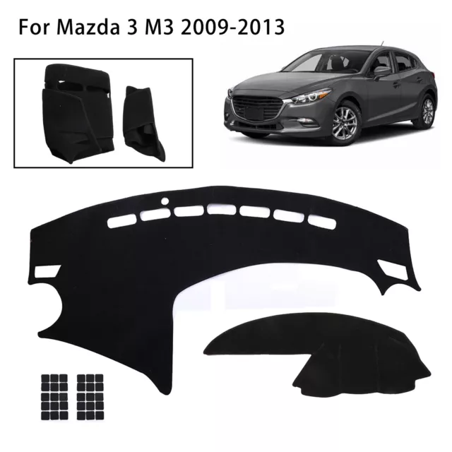 Car Dashboard Sun Cover Dashmat Dash Mat Pad Black For Mazda 3 M3 2009-2013 AU