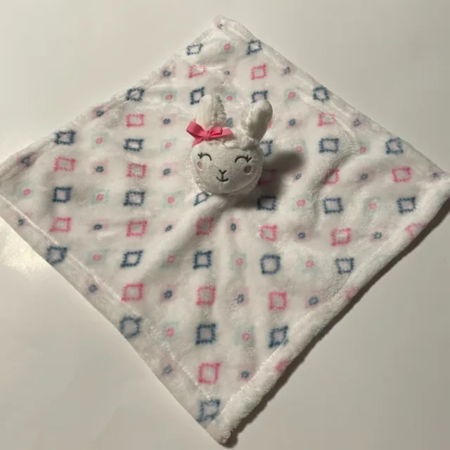 Hudson Baby HB Lovey Baby Security Blanket White Pink Bunny Plush