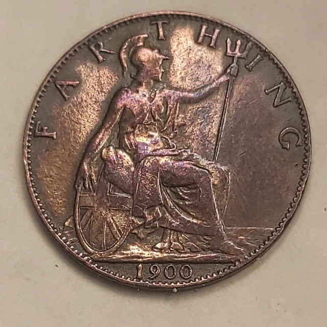 Royaume Uni  Farthing 1900 Victoria Ttb Angleterre