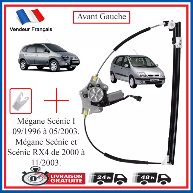 Lève-vitre électrique avant gauche AVG pour RENAULT SCENIC 1 OEM = 7700838592