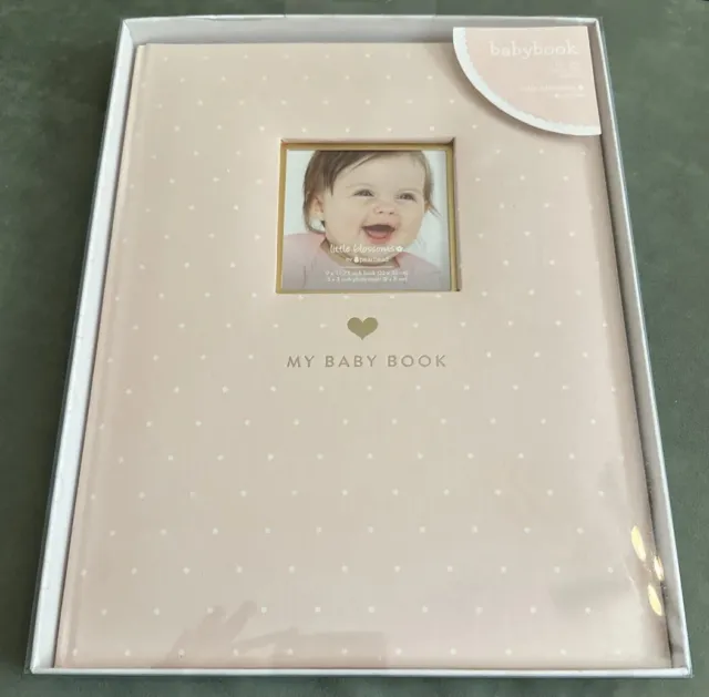 Little Blossoms  Baby Girl  Pink Polkadot Keepsake Memory Photo Album Book. New