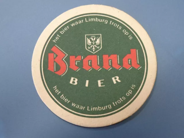 Dutch Beer Bar Coaster ~ BRAND Bierbrouwerij Bier ~ Wijlre, Netherlands Brewery
