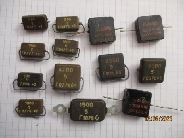 Raccolta vecchi condensatori mica vintage condensatori mica old stock