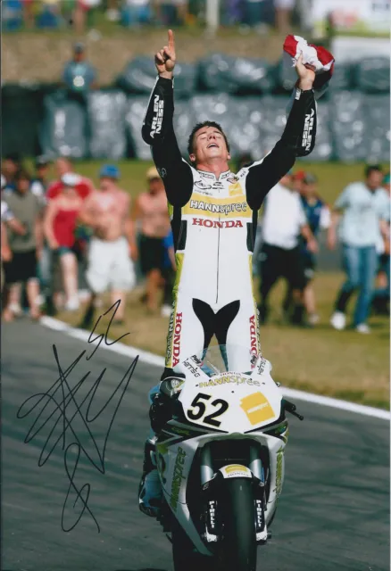 James TOSELAND SIGNED HONDA Hannspree SUPERBIKE 12x8 Photo AFTAL COA Autograph