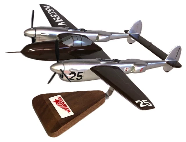 Desk Model Lightning LOCKHEED P-38 LIGHTNING Sohio Trophy Race N68394 Desk WW2 Model 1/32 SC ...